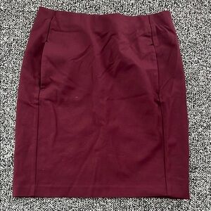 J.Jill Burgundy Pencil Skirt